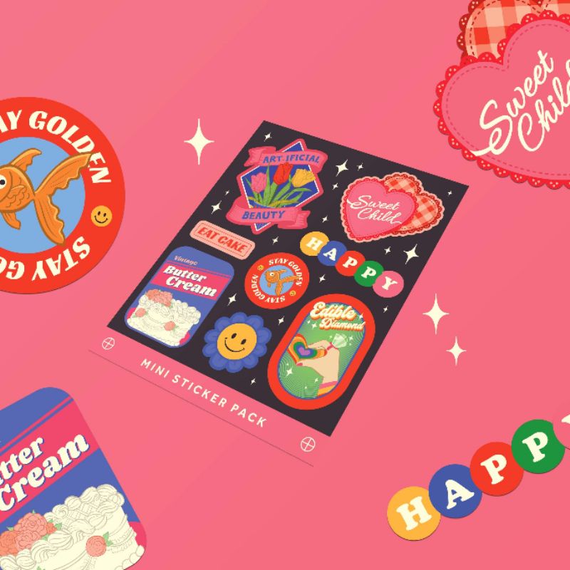 Jual MAD CLUB Mini Sticker Pack Pink | Shopee Indonesia