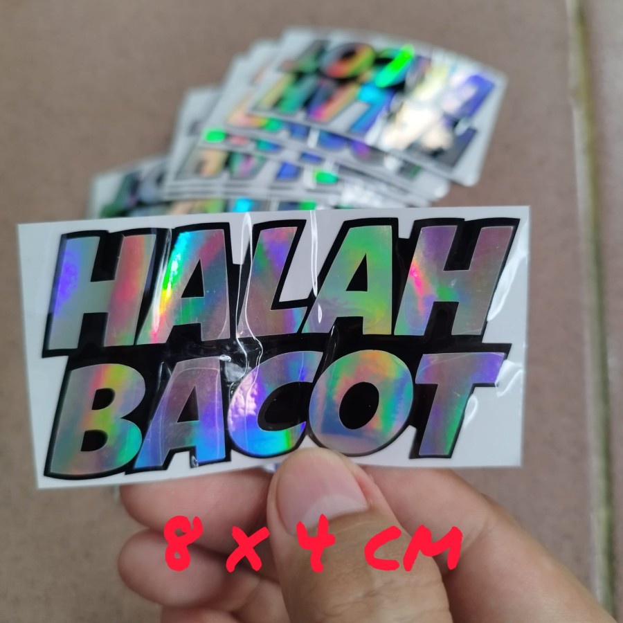 Jual Stiker Cutting Sticker Halah Bacot Visor Helm Motor Mobil Laptop Shopee Indonesia