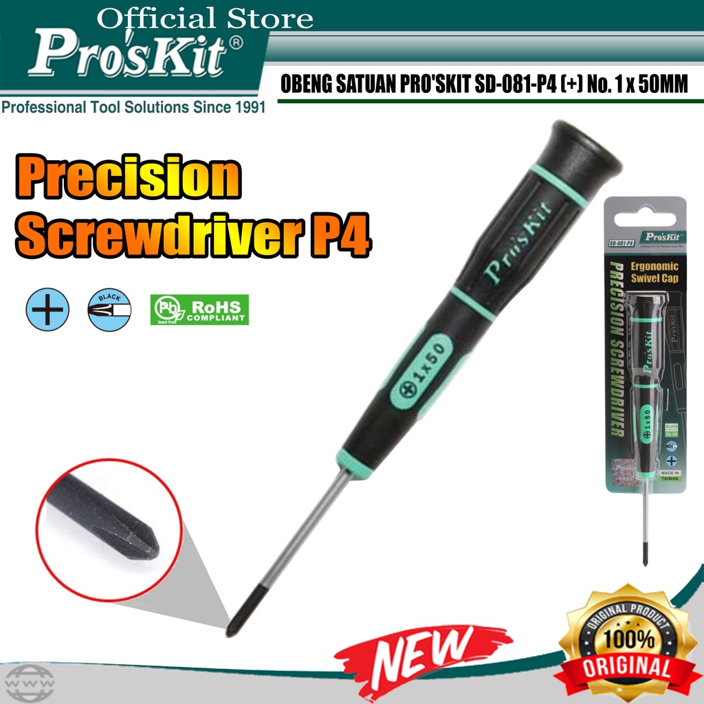 Jual Pro'sKit - Obeng Satuan Pro'sKit Sd-081-P4 (+) No. 1 X 50Mm ...