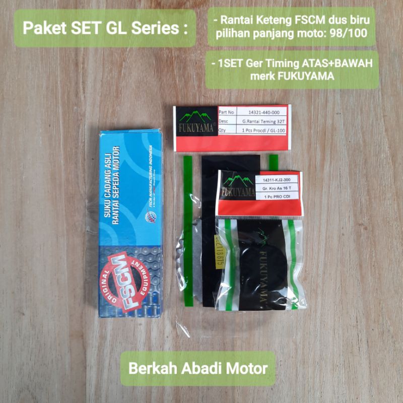 Jual Paket Gear Timing Atas Bawah Rante Kamprat Gl Pro Series Cb