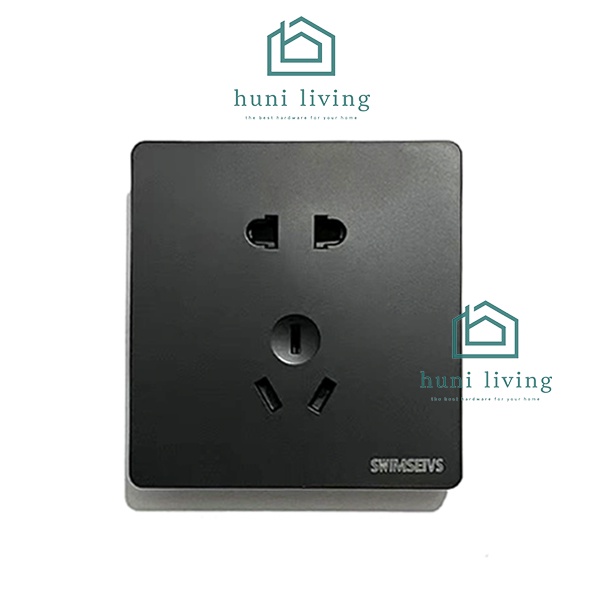 Jual BLACK Sakelar CETEKAN Lampu 1/2/3 Gang Electrical Switch doff ...