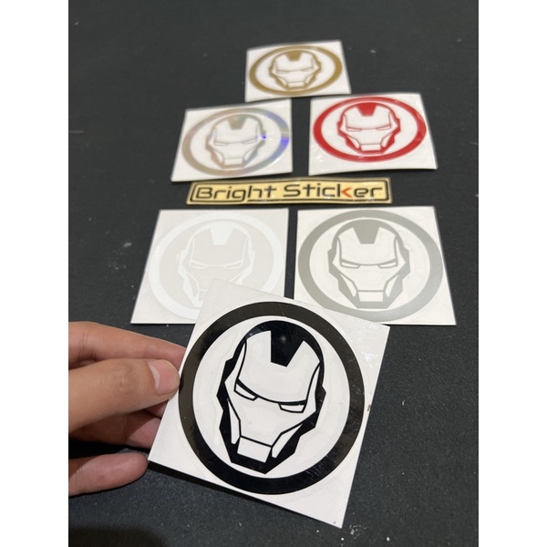 Jual STICKER LOGO IRON MAN BULAT STICKER MOTOR MOBIL CUTTING | Shopee ...