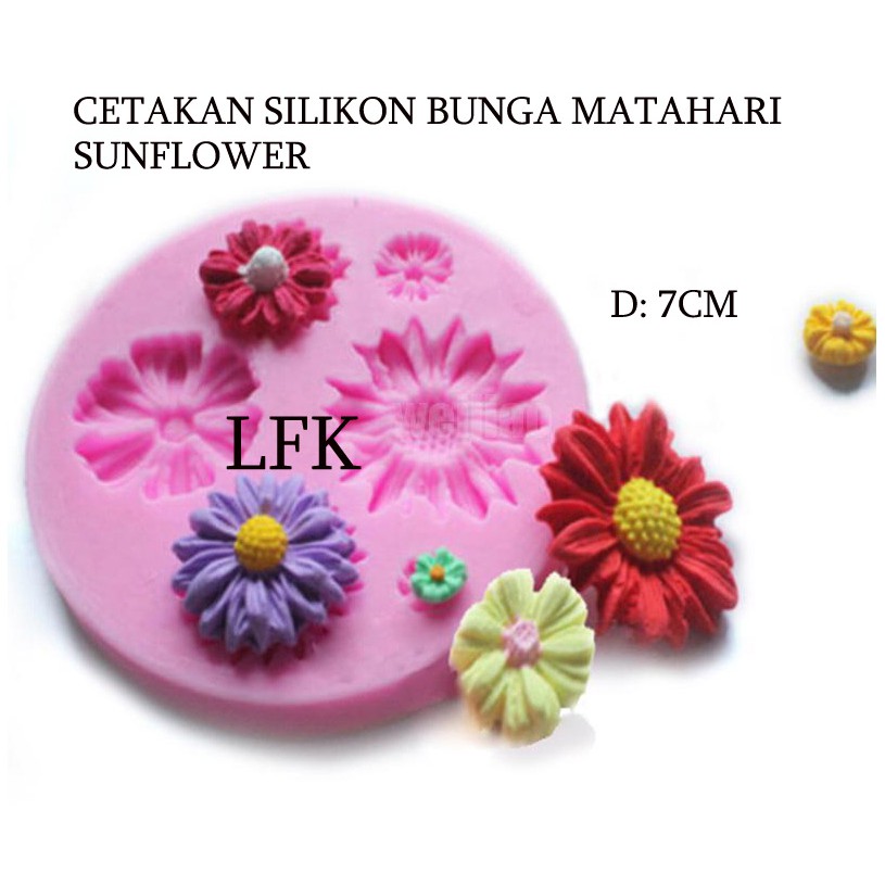 Jual IMPORT SF SILIKON SUNFLOWER BUNGA MATAHARI PEONY FONDANT ALAT ...