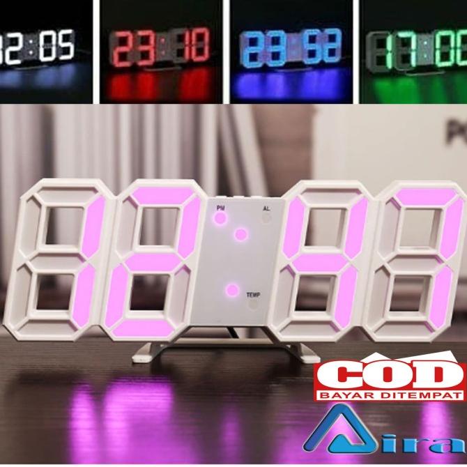 Jual JAM LED DIGITAL TS - S60 - W LED Digital Clock JAM DINDING DIGITAL ...