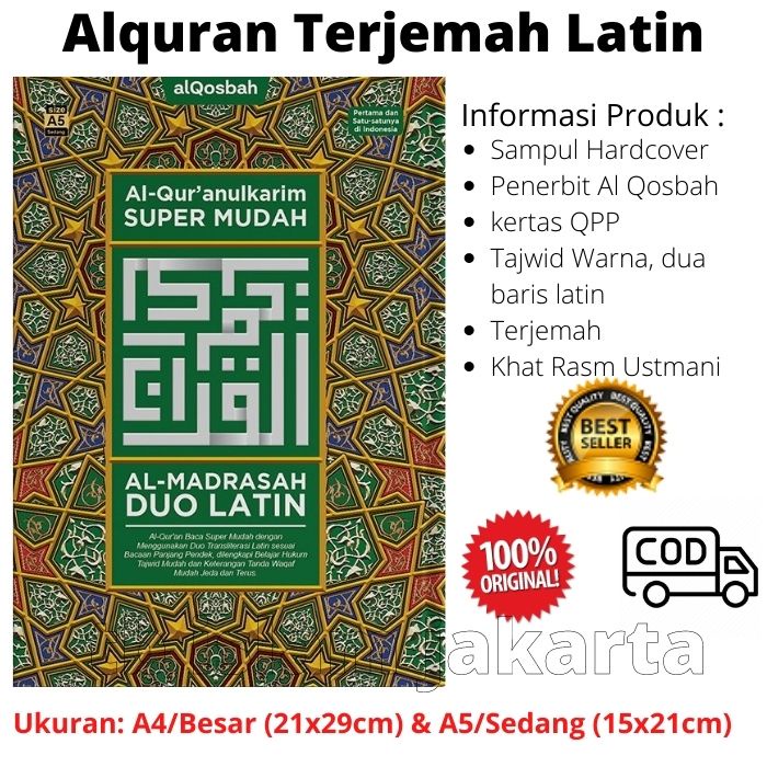 Jual Al Quran Ukuran Besar - AL MADRASAH DUO LATIN A4 - Alquran Latin ...