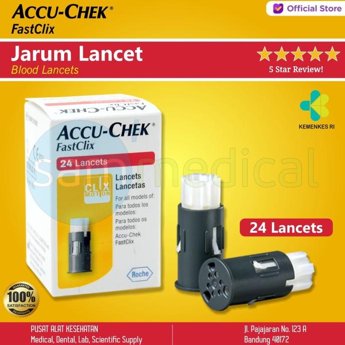 Jual Accu Chek Guide Jarum Lancet Fastclix Blood Lancet 24 Pcs