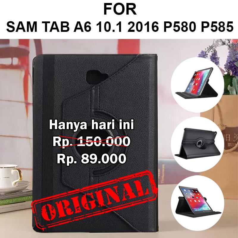 Jual FLIP COVER ROTATE case Samsung Tab A A6 10.1 2016 P580 P585 casing ...