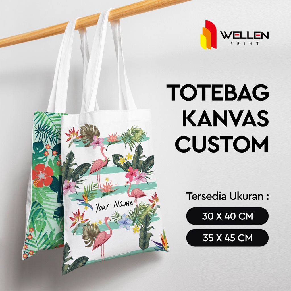 Jual WELLEN PRINT - Tas Tote / Tote Bag / Totebag Kanvas / Canvas Print ...