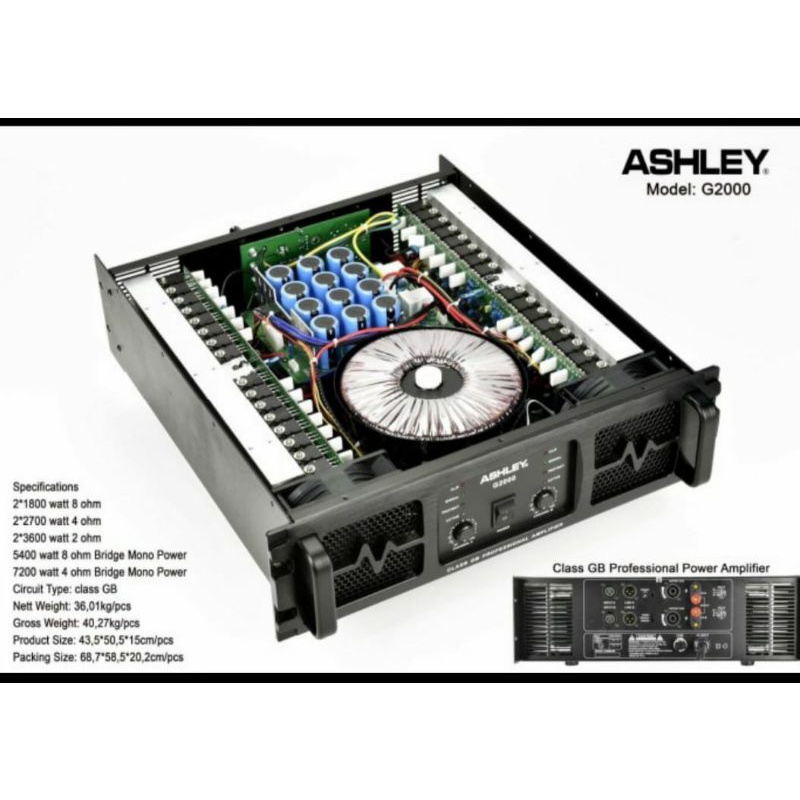 Jual Power Ashley G2000 Original Amplifier Class GB G-2000 | Shopee