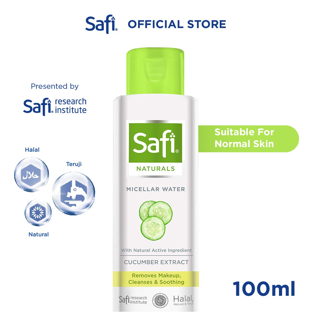 Jual Safi Naturals Micellar Water With Cucumber 100 ml Pembersih