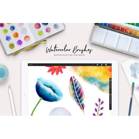 Jual Procreate Brush - Aquarelle Watercolor Stamp Brushes | Shopee ...
