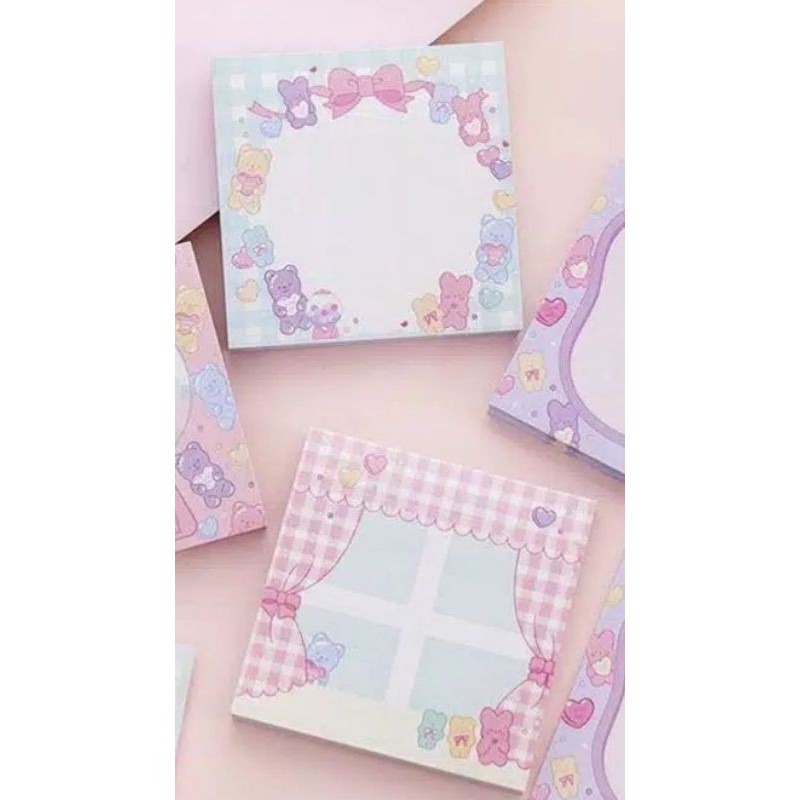 Jual Memo/ Notes/ Sticky notes gambar bear beruang | Shopee Indonesia