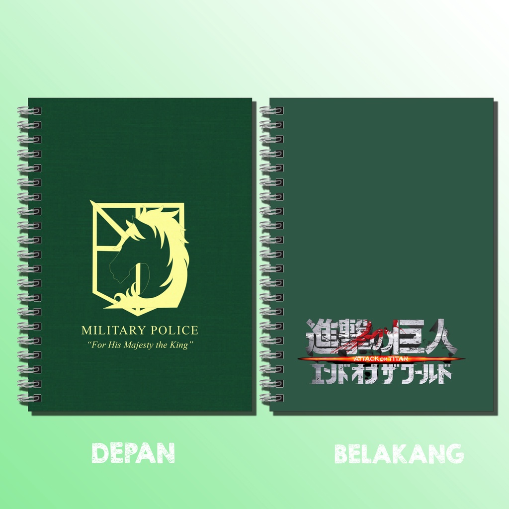 Jual NOTEBOOK / BUKU CATATAN / NOTEBOOK ATTACK ON TITAN/ AOT NOTEBOOK ...
