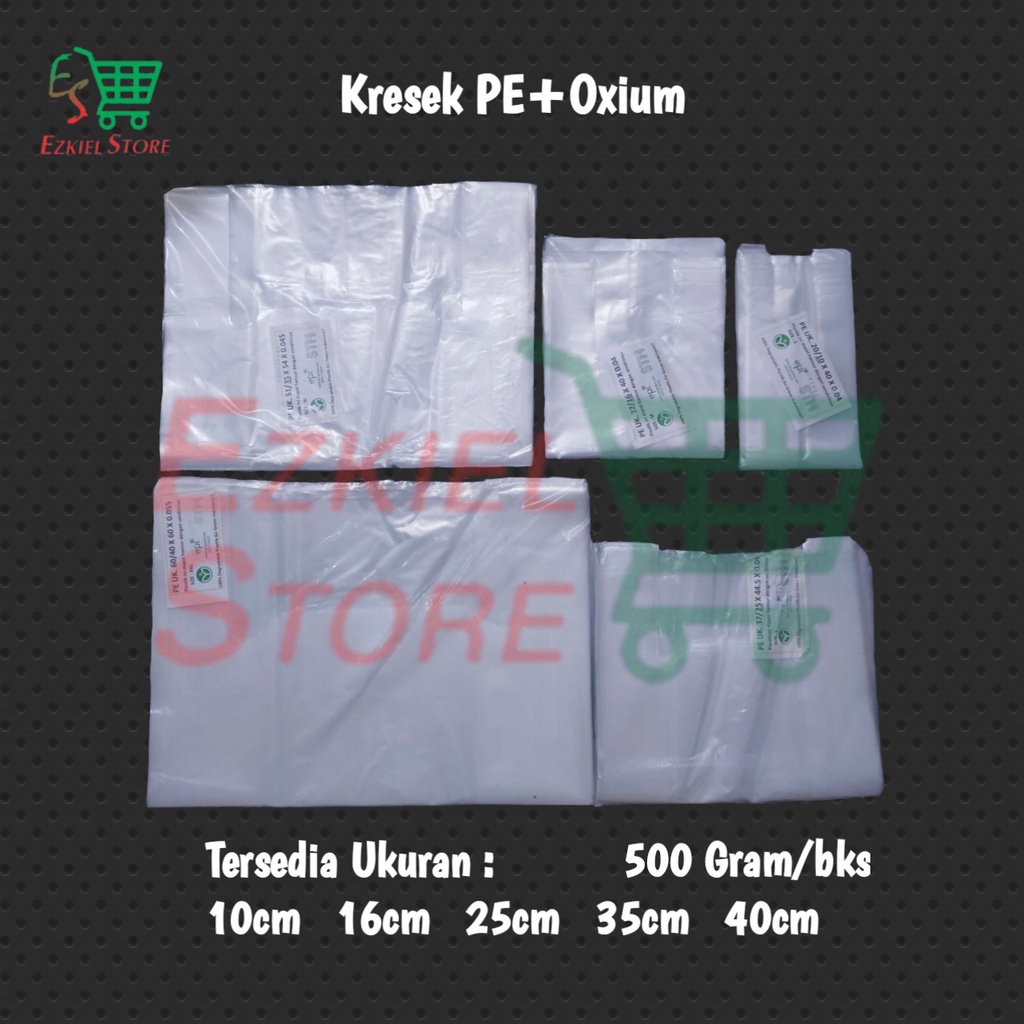 Jual Kantong Plastik Kresek PE Bening 500 Gr Transparan Tebal Kantong ...