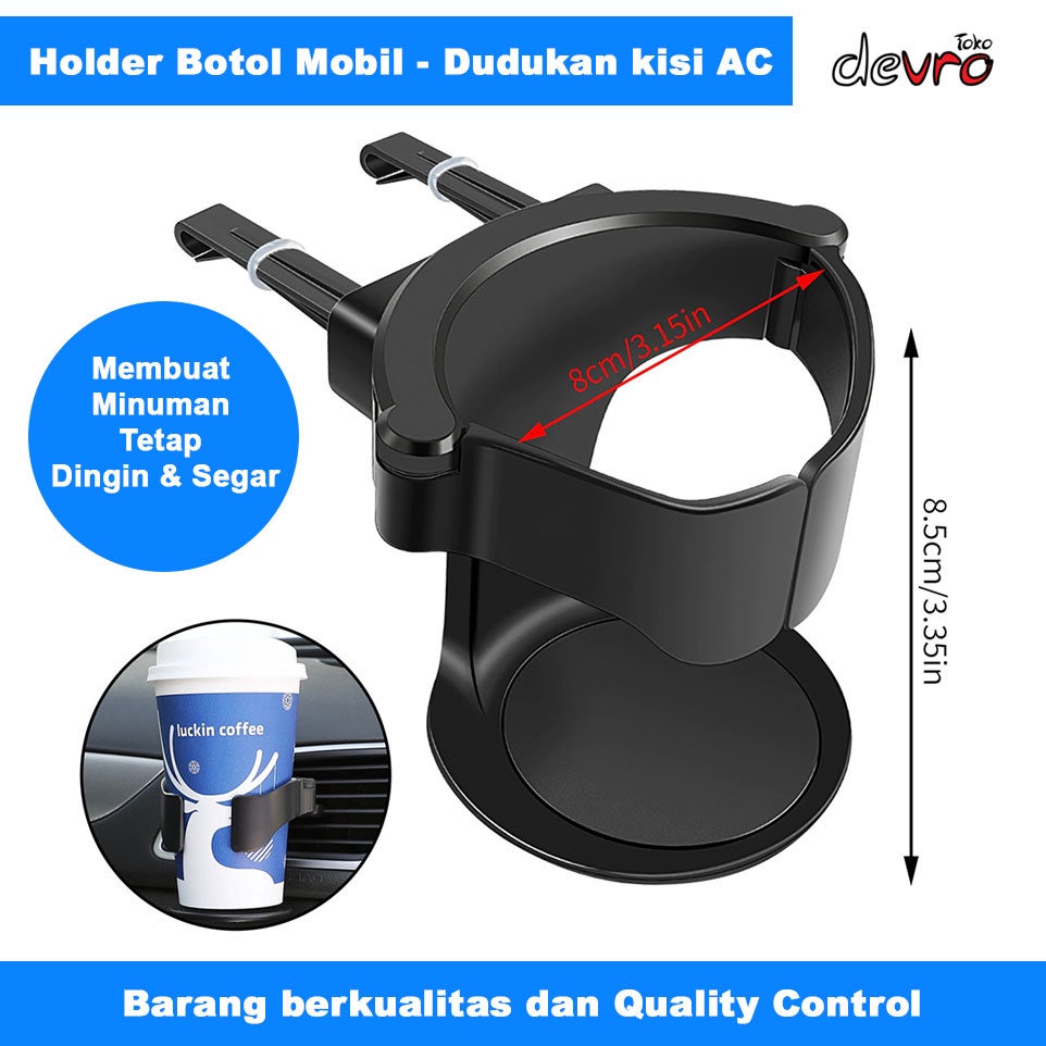 Jual Cup Holder Mobil Dudukan kisi AC Holder Botol Minum Mobil Air