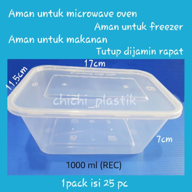 Jual Thinwall Food Container 1000ml Kotak Makan Bening Mangkok