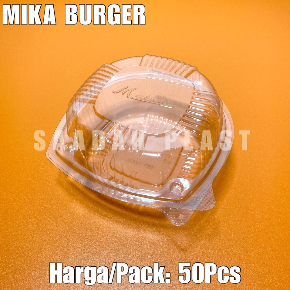 Jual (ISI 50) Mika Burger Hamburger / Mika Roti Foodgrade / Mika Bolu ...