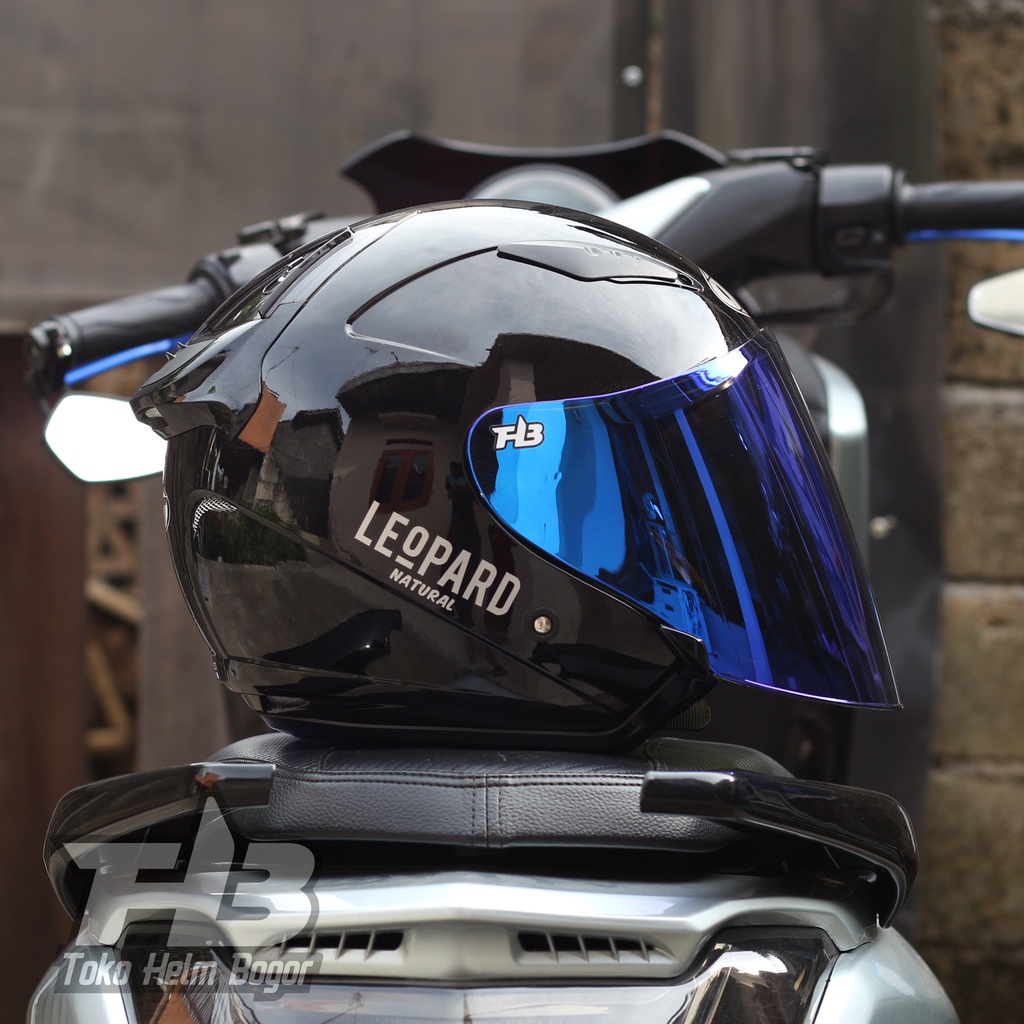 Jual Helm KYT Galaxy Slide Flat R Black Metalic visor venom BLUE norisk