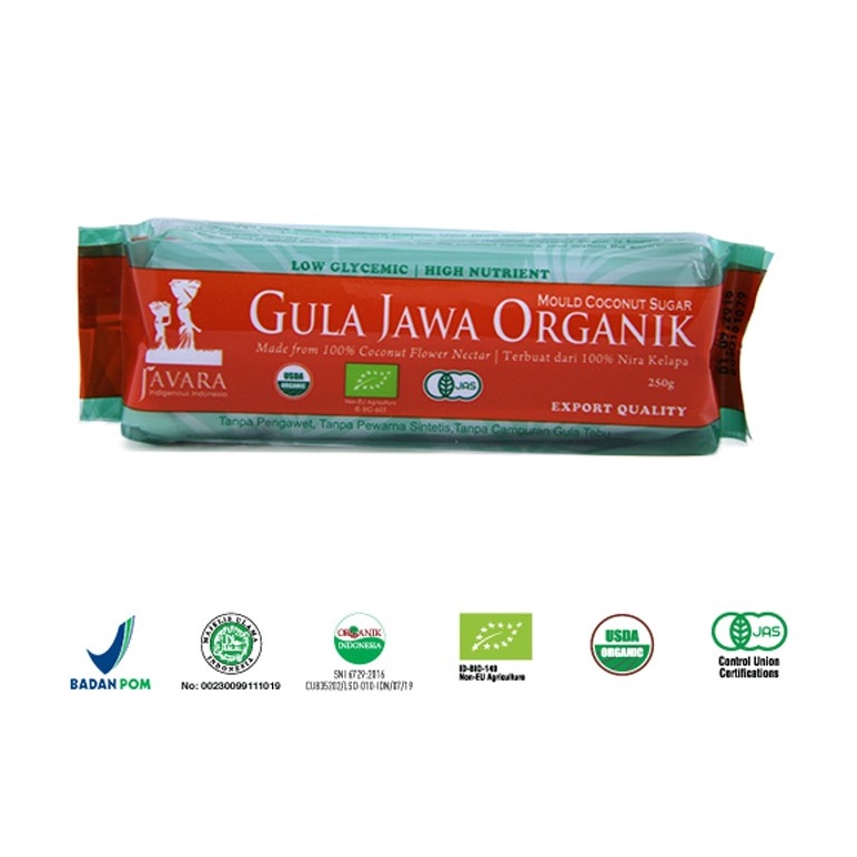 Jual Javara Gula Jawa Organik Batok I Moulded Coconut Sugar 250 gram ...