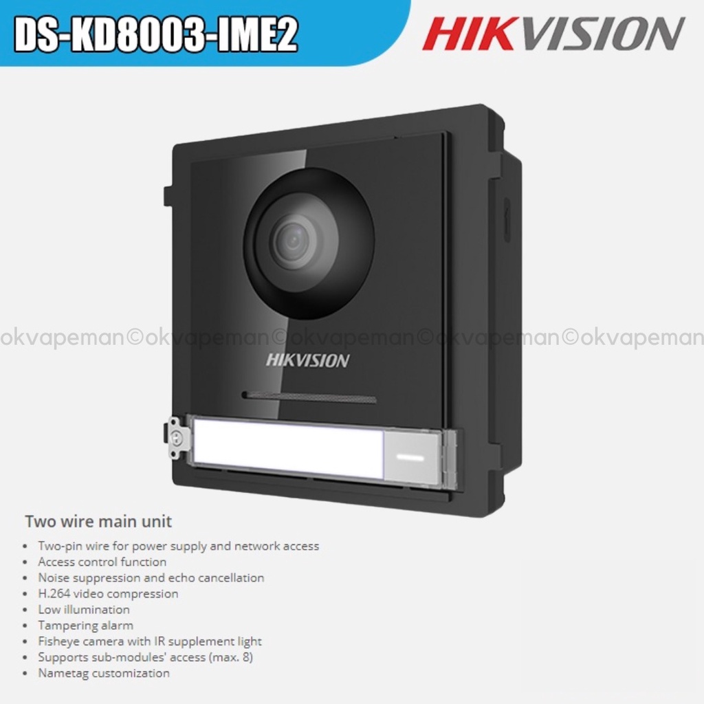 Jual Hikvision Two wire main unit DS-KD8003-IME2 Acces Control | Shopee ...