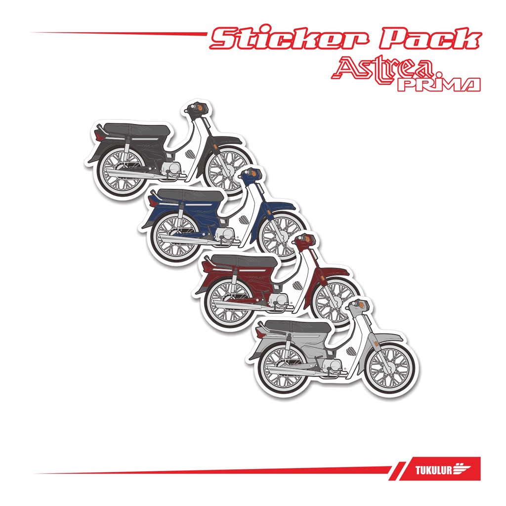 Jual 4 PCS | STICKER PACK MOTOR JADUL HONDA ASTREA PRIMA | 007 | Shopee ...