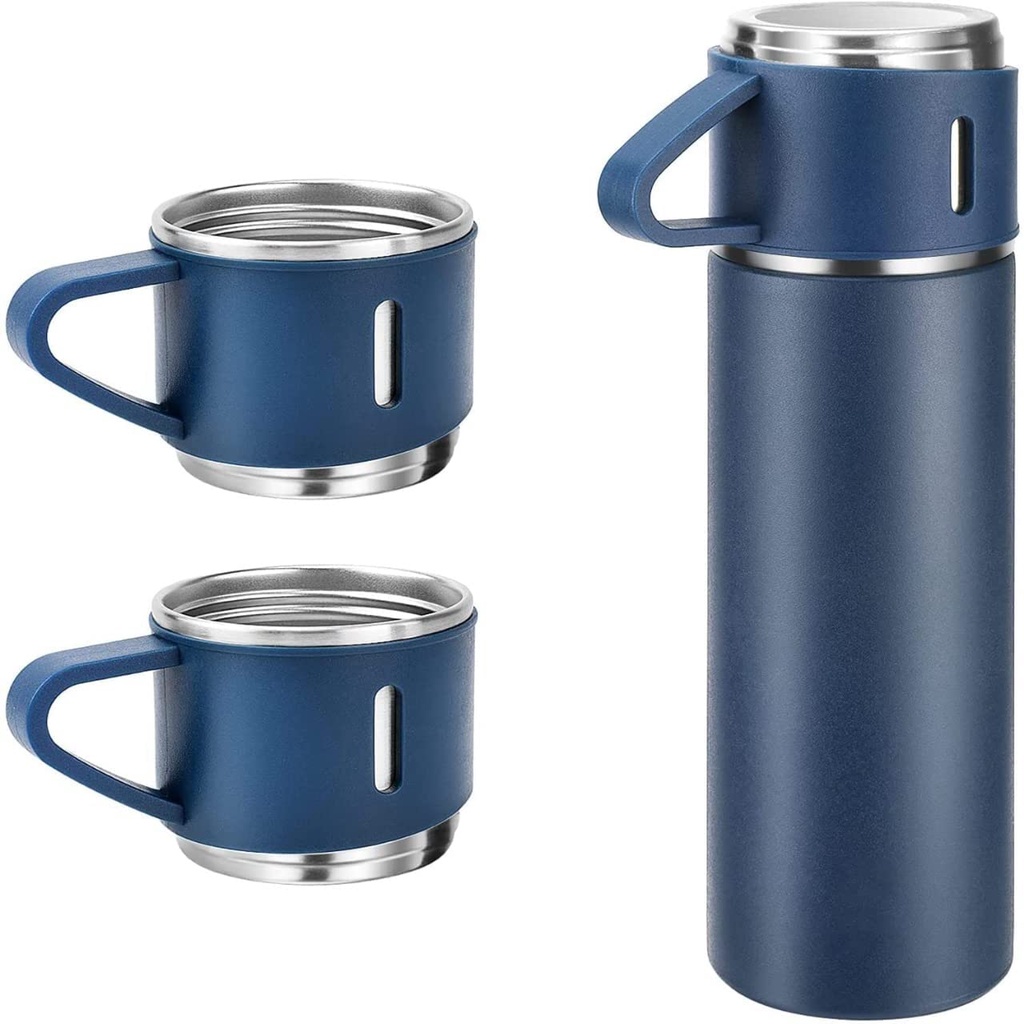 Jual Termos Vacuum Flask Set plus 2 cangkir Stainless 500ml | Shopee ...