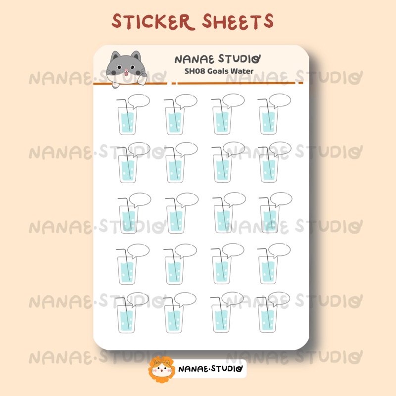 Jual Sticker Sheets - Goals Water SH08 | Waterproof | Nanae.studio ...