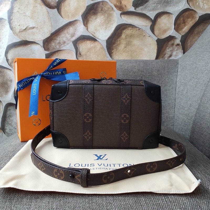 Louis Vuitton Soft Trunk Wallet Taiga Leather with Monogram Canvas Brown  21548719