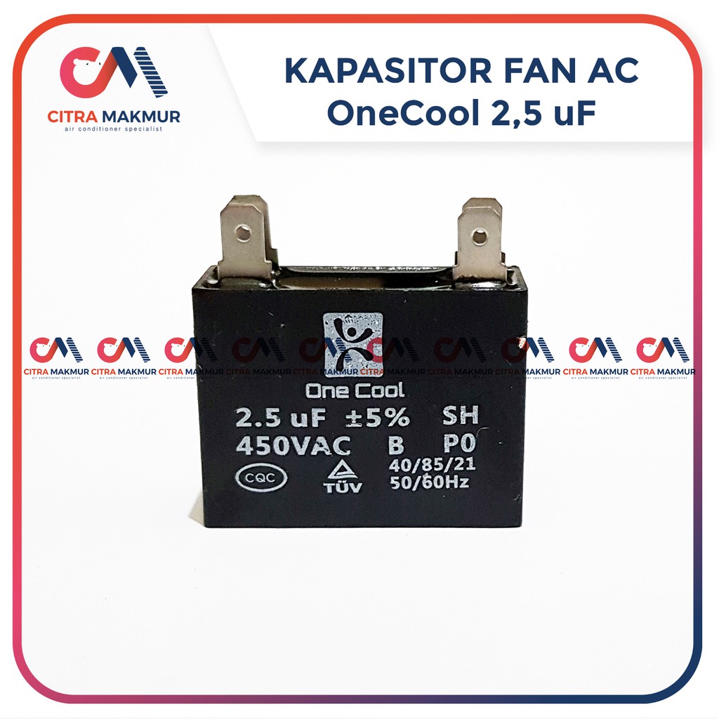 Jual Kapasitor Fan Ac Uf Merk Onecool Kaki Capasitor Kipas Angin