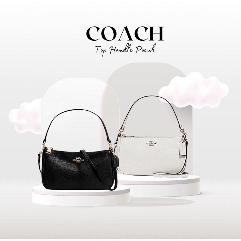 Jual COACH Top Handle Pouch in Crossgrain Leather Shopee Indonesia