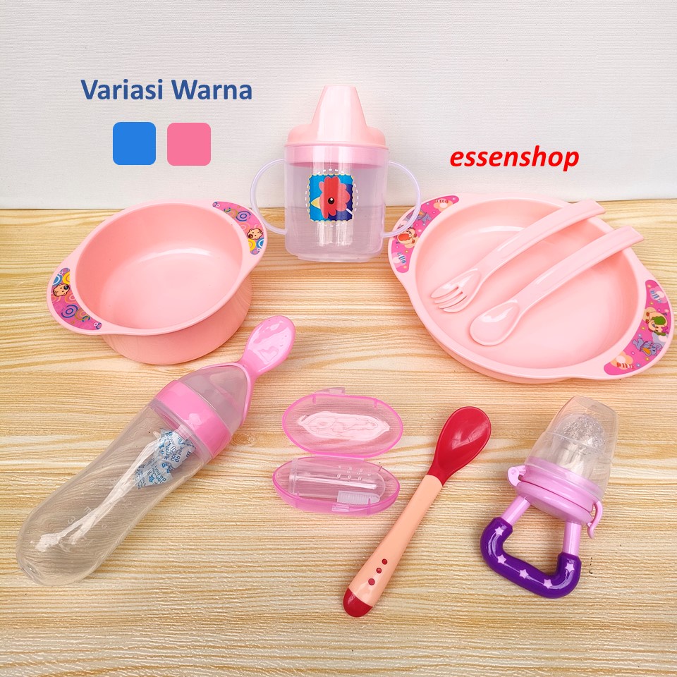 Jual Feeding Set Perlengkapan Makan Bayi Mangkok Sendok Baby Feeder Mpasi Shopee Indonesia