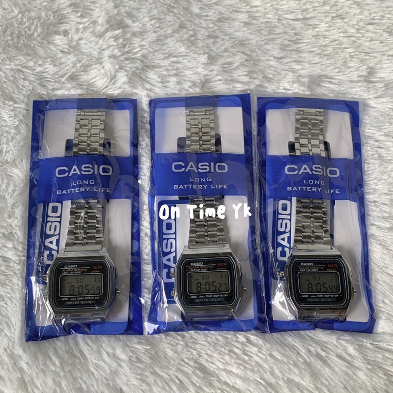 Jual Jam Tangan Wanita/Pria Casio Digital Rantai Silver 32mm Shopee