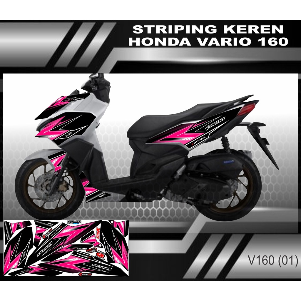 Jual STICKER STRIPING HONDA VARIO 160 VARIASI RACING #HONDA VARIO 160