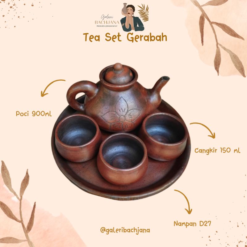Jual Tea Set Gerabah Poci Set Tanah Liat Teko Set Shopee Indonesia 4991