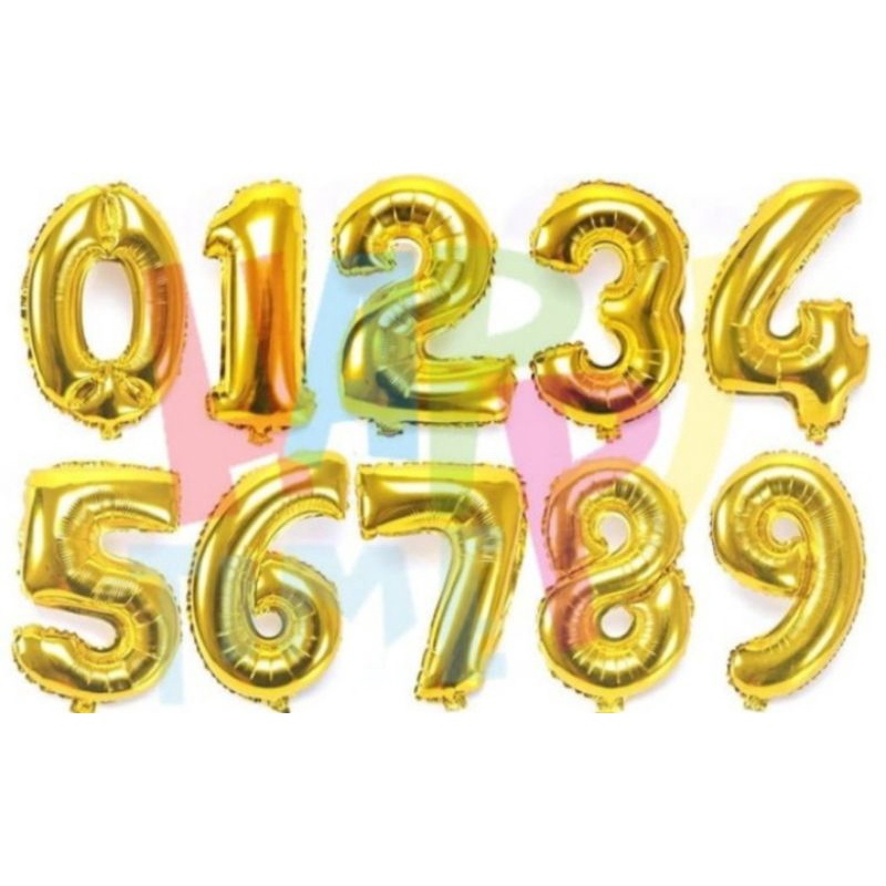 Jual Balon foil angka balon hias plastik balon happy birthday balon ...