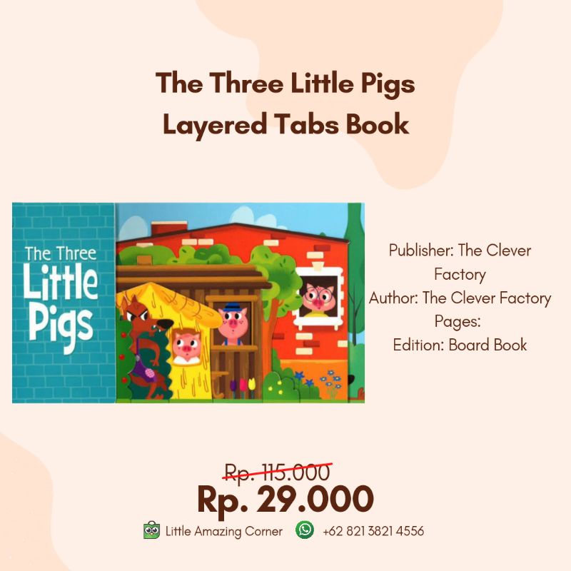 Jual Buku Anak The Three Little Pigs Layered Tab Book | Shopee Indonesia