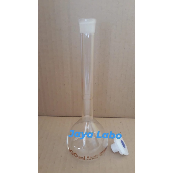 Jual IWAKI LABU UKUR Vol. 100 ml PP Stopper / Volumetric Flask | Shopee ...