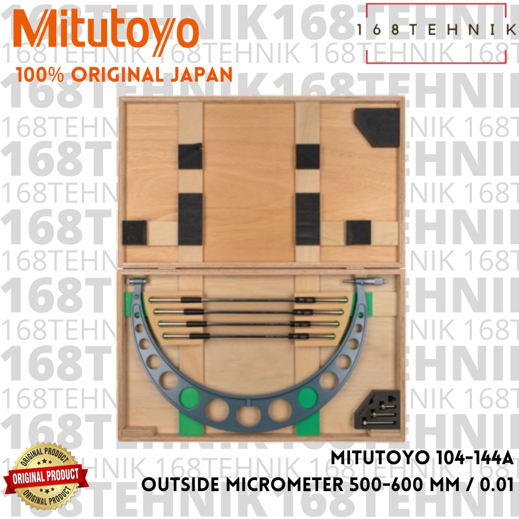 Jual MITUTOYO 104144A Outside Micrometer 500600 / 0.01 Mikrometer
