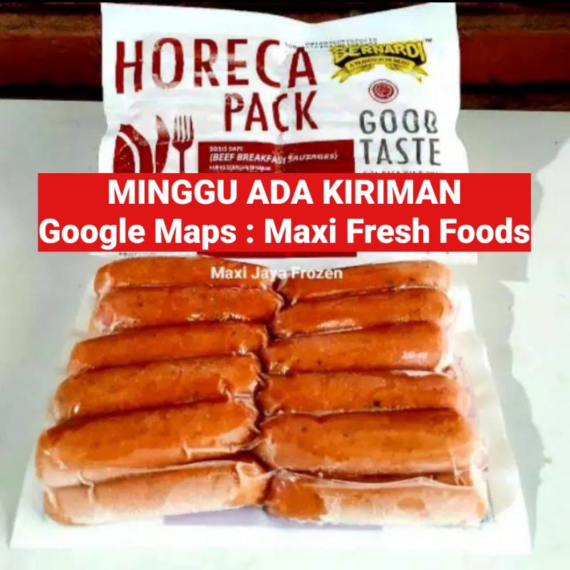 Jual Sosis Sapi Bernardi Aroma Smoke Beef Horeca Pack Vp 500gr 22 Pcs