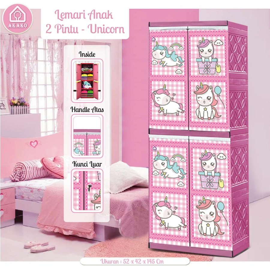 Jual LEMARI ANAK AKAKO LA2P UNICORN Shopee Indonesia