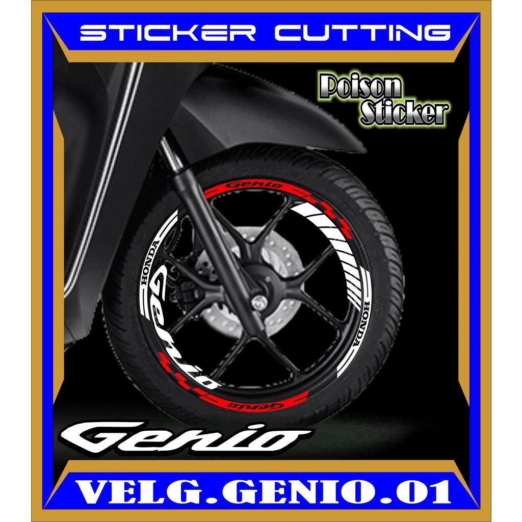 Jual Cutting Sticker Velg Genio Stiker Lis List Variasi Ban Velg Honda Genio Code Shopee