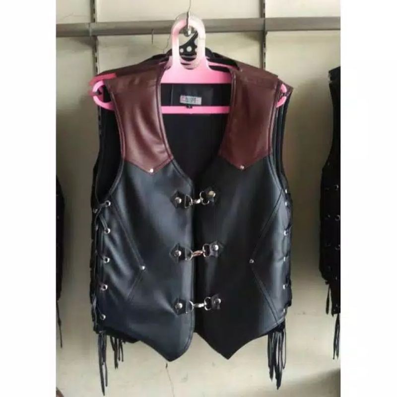 Jual Rompi motor bikers/Vest Rompi motor kulit semi murah berqualitas ...