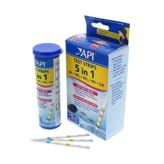 Jual API Test Strips 5 in 1 Test Kit Aquarium Shopee Indonesia