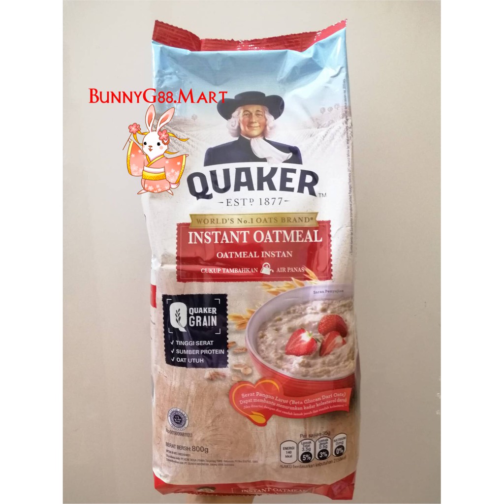 Jual QUAKER OATMEAL INSTANT 800 GRAM/QUICK COOKING 800 GR/OAT CEPAT ...