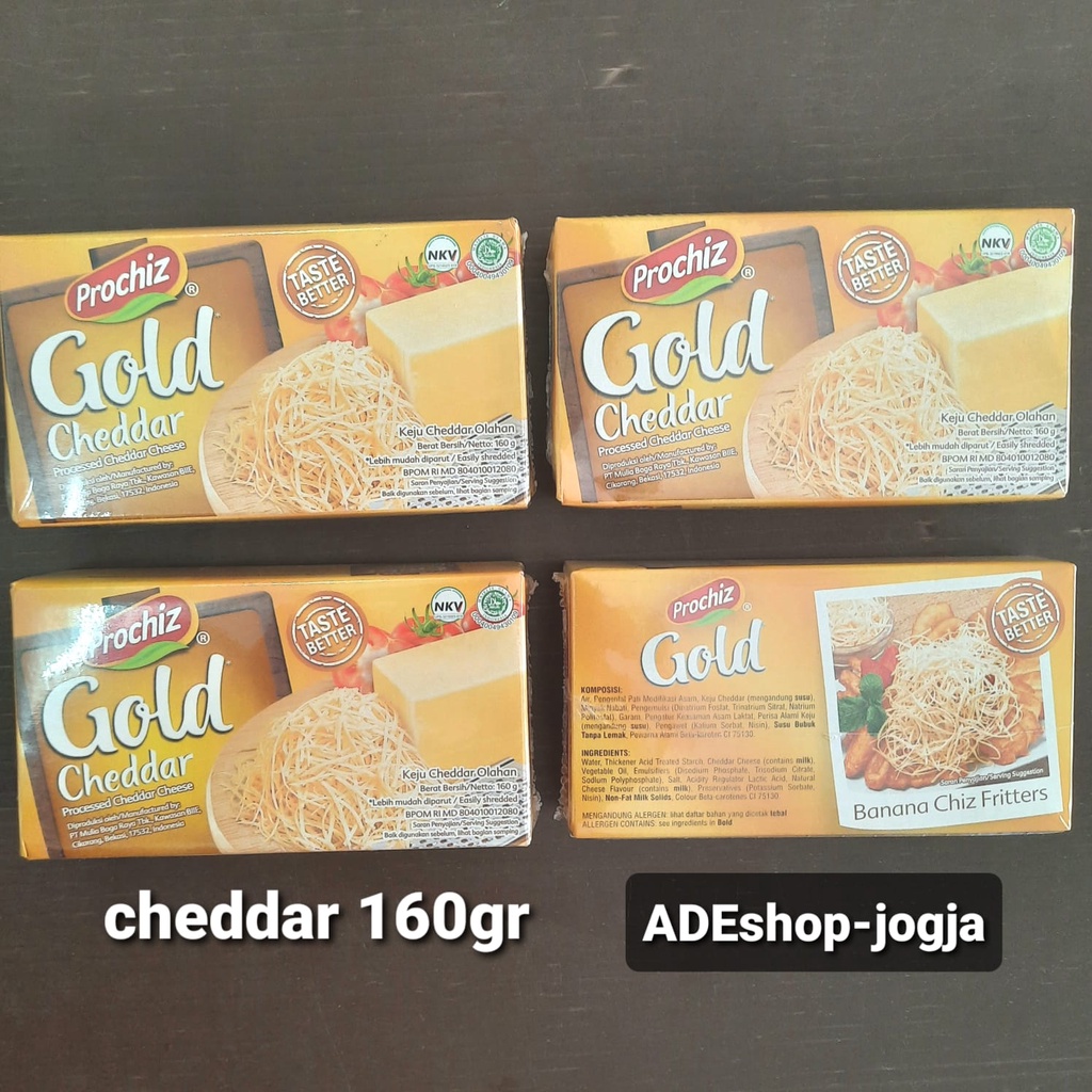 Jual Keju PROCHIZ Gold 160 Gram Cheddar Cheese | Shopee Indonesia