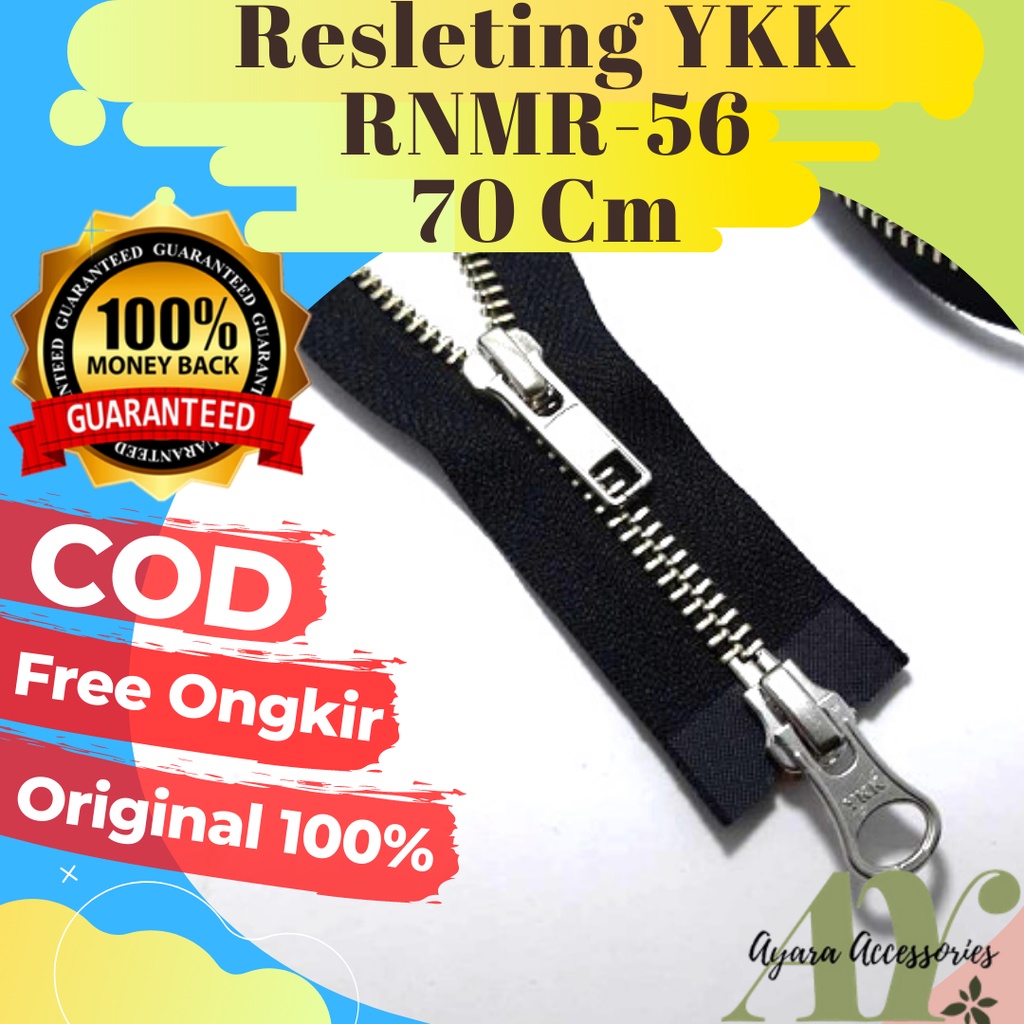 Jual Resleting Zipper Sleting Jaket Ykk Besi Nekel Kepala No Panjang Cm Shopee Indonesia