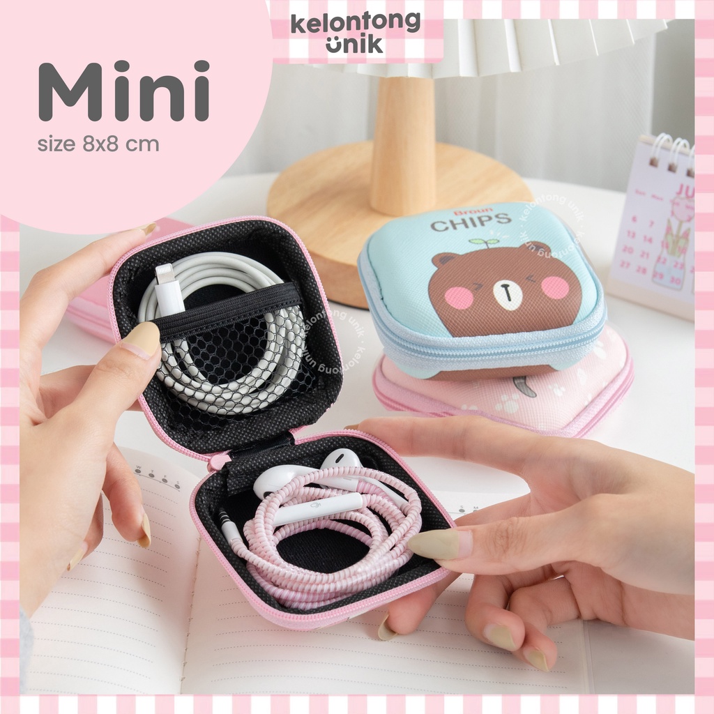 Jual Printing Mini Dompet Headset Koin Pouch Kecil Serbaguna Tas