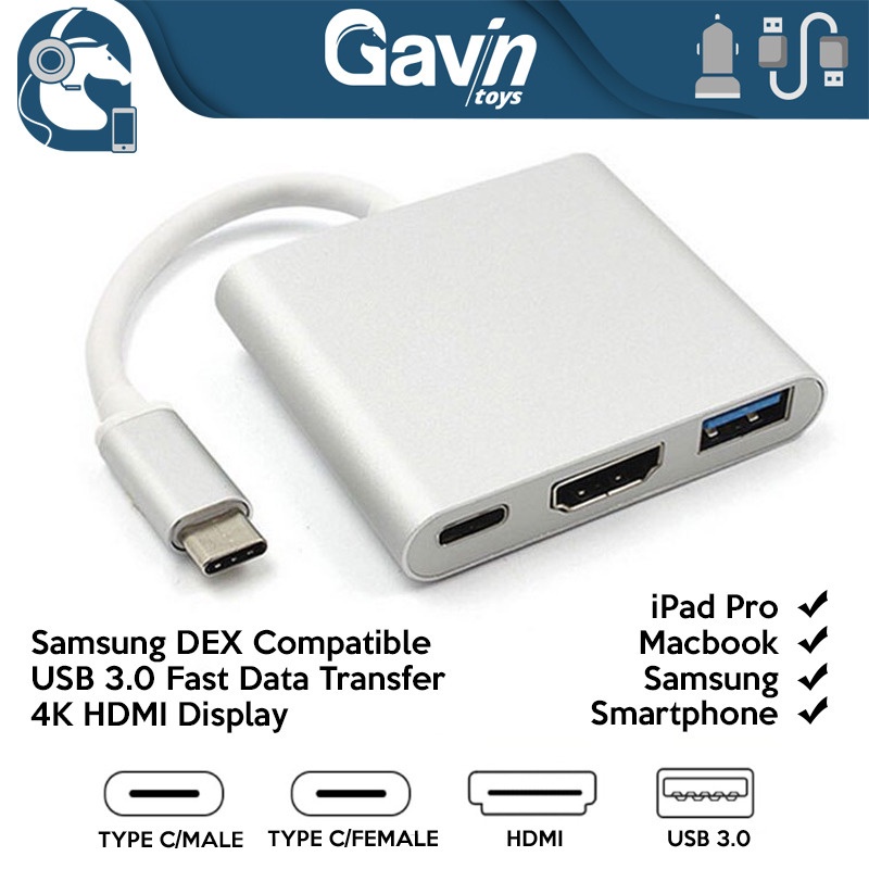 Jual Samsung Dex USB-C Hub HDMI USB C Adapter Monitor Type C USB 3 ...