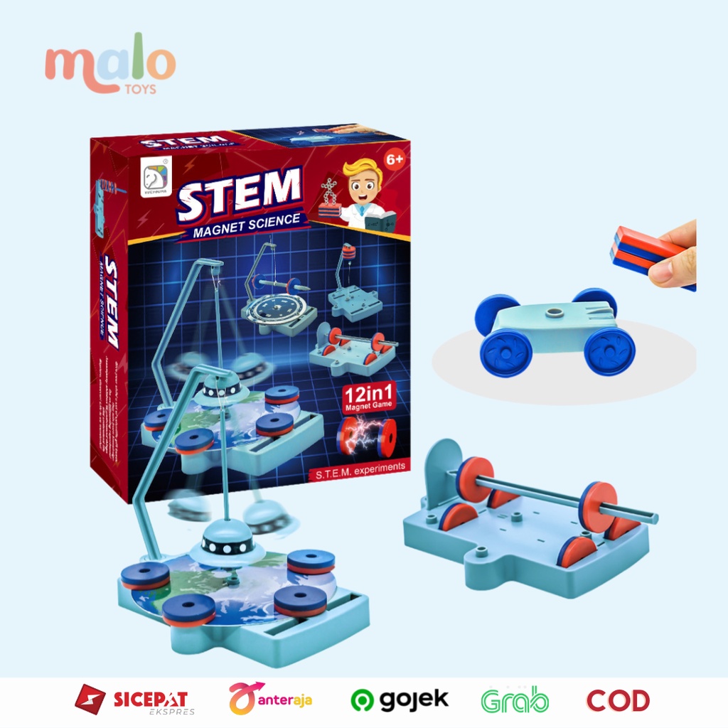 Jual MALOTOYS - Magnet Science 12 in 1 STEM Mainan Magnetic Science ...