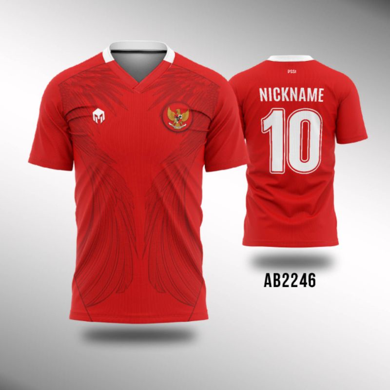 Jual Jersey Bola Timnas Indonesia 2023 2024 AB2246 Custom Fullprint ...